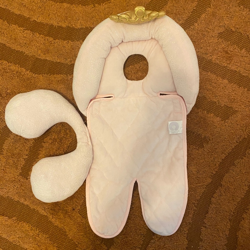 Boppy Head and Neck Support, Pink Princess for strollers/ swings